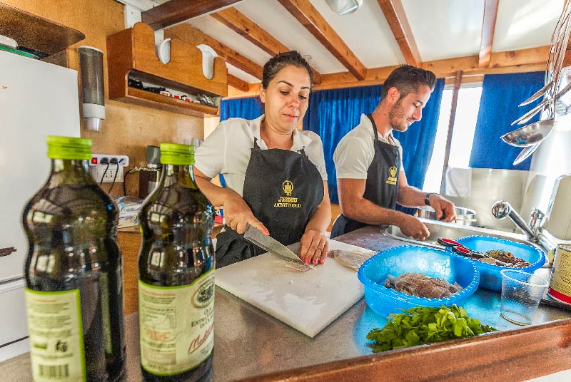 Bynos pranzo a bordo